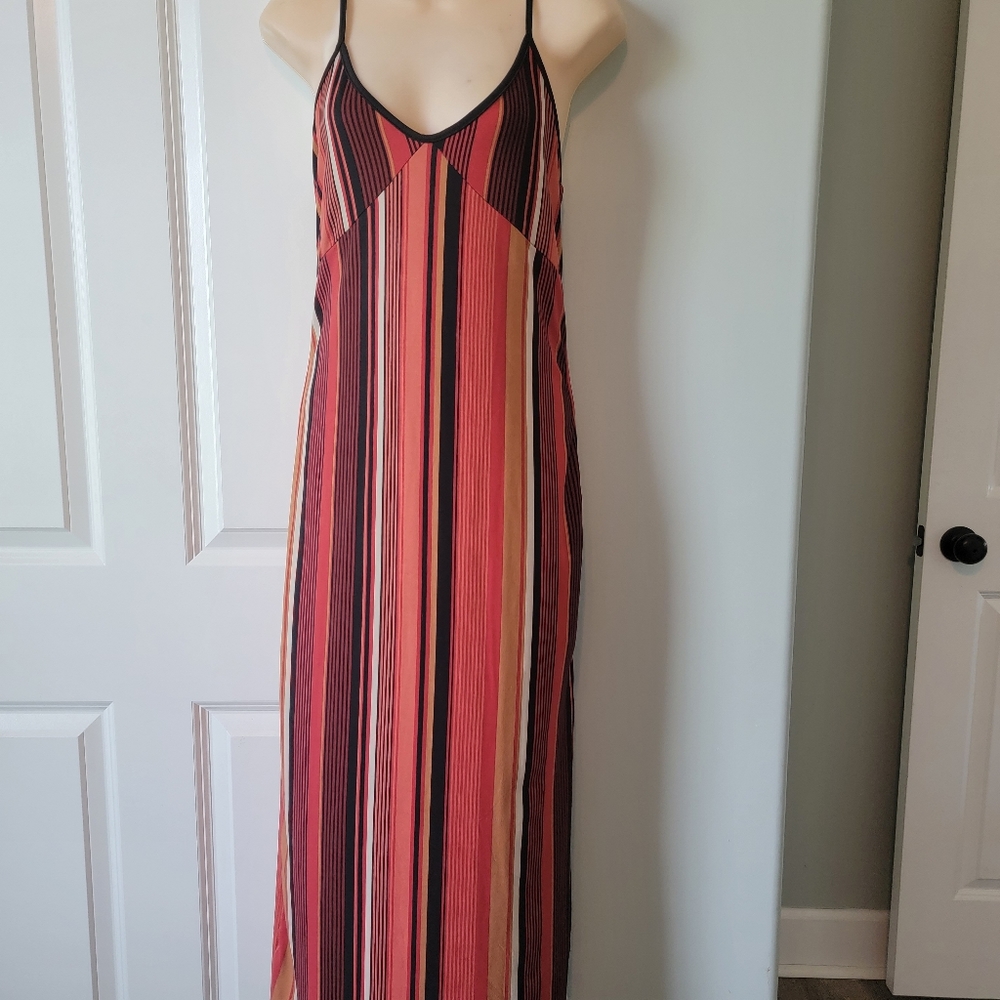Striped soft mid dress